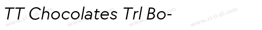 TT Chocolates Trl Bo字体转换